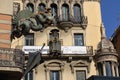 Dragon holding a street lamp on the Umbrella House