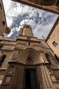 Barcelona Cathedral in gothic style - Spain Royalty Free Stock Photo