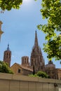 Barcelona Cathedral, located in Gothic Quarter, Catalonia, Spain Royalty Free Stock Photo