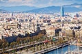 Barcelona city from port side Royalty Free Stock Photo