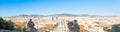 Barcelona City, Spain. View from PlaÃÂ§a de les Cascades. Royalty Free Stock Photo