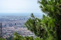 Barcelona city view from the top of Tibidabo mountain Royalty Free Stock Photo