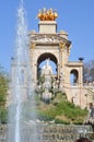Barcelona ciudadela park lake fountain