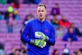 Ter Stegen plays at the La Liga match between FC Barcelona and Deportivo Alaves