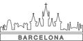 Barcelona detailed skyline icon. Element of Cities for mobile concept and web apps icon. Thin line icon for website design and