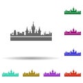 Barcelona detailed skyline multi color icon. Simple glyph, flat vector of cities icons for ui and ux, website or mobile