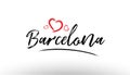 barcelona europe european city name love heart tourism logo icon