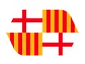 Barcelona flag - city of Catalonia in Spain