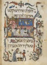 Barcelona Haggadah. Important illuminated sephardi script