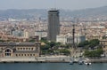 Barcelona from Harbour Royalty Free Stock Photo