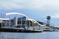 Barcelona harbour with the bridge Royalty Free Stock Photo