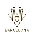 Barcelona icon. Element of city in triangle icon