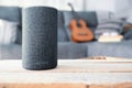 BARCELONA - JULY 2018: Amazon Echo Smart Home Alexa Voice Service in a living room on July 20, 2018 in Barcelona. Royalty Free Stock Photo