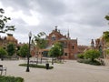 Barcelona, July 2017: Hospital of the Holy Cross and Saint Paul.