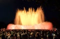 Barcelona magic fountain of Montjuic light show