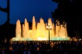 Barcelona magic fountain of Montjuic light show