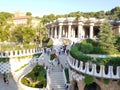 Barcelona, July 2017: Park Guell of the arquitect Gaudi in Barcelona, Spain Royalty Free Stock Photo