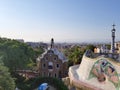 Barcelona, July 2017: Park Guell of the arquitect Gaudi in Barcelona, Spain Royalty Free Stock Photo