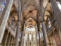 BARCELONA - July 2017: Santa Maria del Mar, Barcelona, Spain