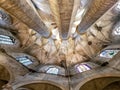 BARCELONA - July 2017: Santa Maria del Mar, Barcelona, Spain Royalty Free Stock Photo