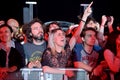 Crowd in a concert at Primavera Sound 2016 Festival Royalty Free Stock Photo