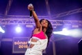 Lady Leshurr rapper, singer and producer performs in concert at Sonar Festival Royalty Free Stock Photo