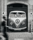 Vintage door entrance to house in Barcelona, Spain Royalty Free Stock Photo