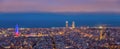 Barcelona landscape panoramic Royalty Free Stock Photo