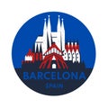 Barcelona logo design Royalty Free Stock Photo