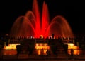 Barcelona magic fountain in Plaza de Espana, Spain