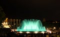 Barcelona magic fountain in Plaza de Espana, Spain