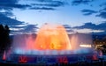 Barcelona magic fountain in Plaza de Espana, Spain