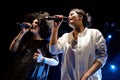 Ibeyi soul and contemporary rhythm and blues cuban band in concert at Apolo stage Primavera Sound 2015