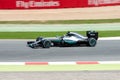 Lewis Hamilton drives the Mercedes AMG Petronas F1 Team car on track for the Spanish Formula One Grand Prix at Circuit de Cataluny