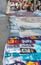 BARCELONA - MAY 10, 2018: Soccer shirts sold on a market. Soccer