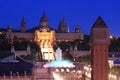 Barcelona at night Royalty Free Stock Photo