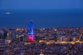 Barcelona at night Agbar Tower