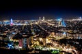 Barcelona night landscape with lights