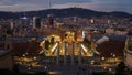 Barcelona night Placa De Espana, Square Of Spain, Barcelona, Spain Royalty Free Stock Photo