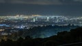 Barcelona night skyline panorama Royalty Free Stock Photo