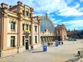 Exterior view of Barcelona Nord Station in Barcelona, Spain. Royalty Free Stock Photo