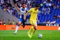 Gerard Moreno plays at the La Liga match between RCD Espanyol and Villarreal CF