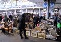 Barcelona old Spanish town market bazaar cityscape people background