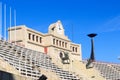 Barcelona Olympic Stadium and cauldron for olympic flame, Spain Royalty Free Stock Photo