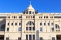 Barcelona Olympic Stadium (Estadi Olimpic Lluis Companys) facade Royalty Free Stock Photo