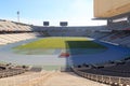 Barcelona Olympic Stadium (Estadi Olimpic Lluis Companys) on mountain Montjuic Royalty Free Stock Photo