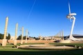 Barcelona Olympic Stadium, olympic park, Placa d Europa and Montjuic Communications Tower Royalty Free Stock Photo