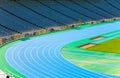 Barcelona. Olympic stadium. Running track Royalty Free Stock Photo