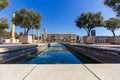 Exterior of the entrance to the Barcelona Olympic Stadium Royalty Free Stock Photo