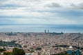 Barcelona panoramic view from Tibidabo mountain Royalty Free Stock Photo